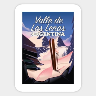 Valle de las Leñas Argentina ski Sticker